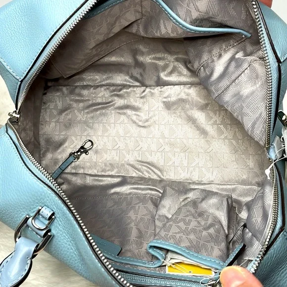 Large Dusty Blue Kirby Michael Kors Satchel Bag Never Used - Picture 5 of 6